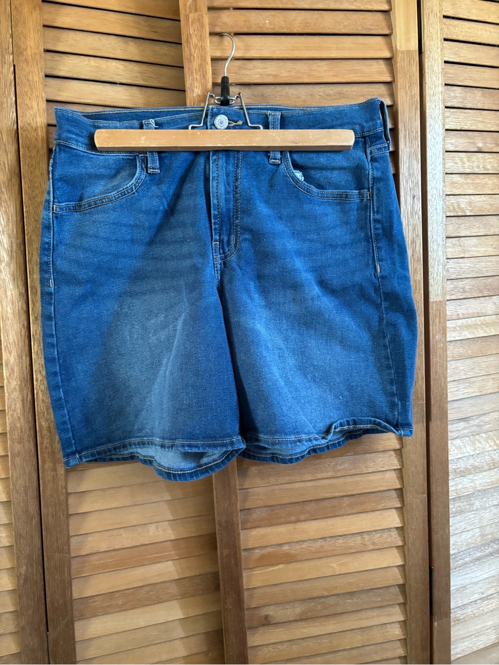 Old Navy Dark Blue Denim High-Rise Jean Shorts